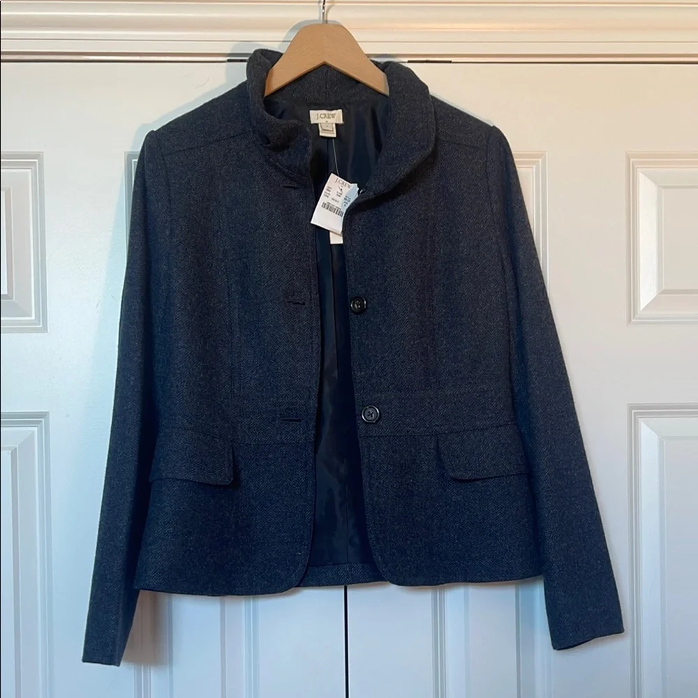 J.Crew Factory Women's Tailored Tweed Blazer - Picture 2 of 7